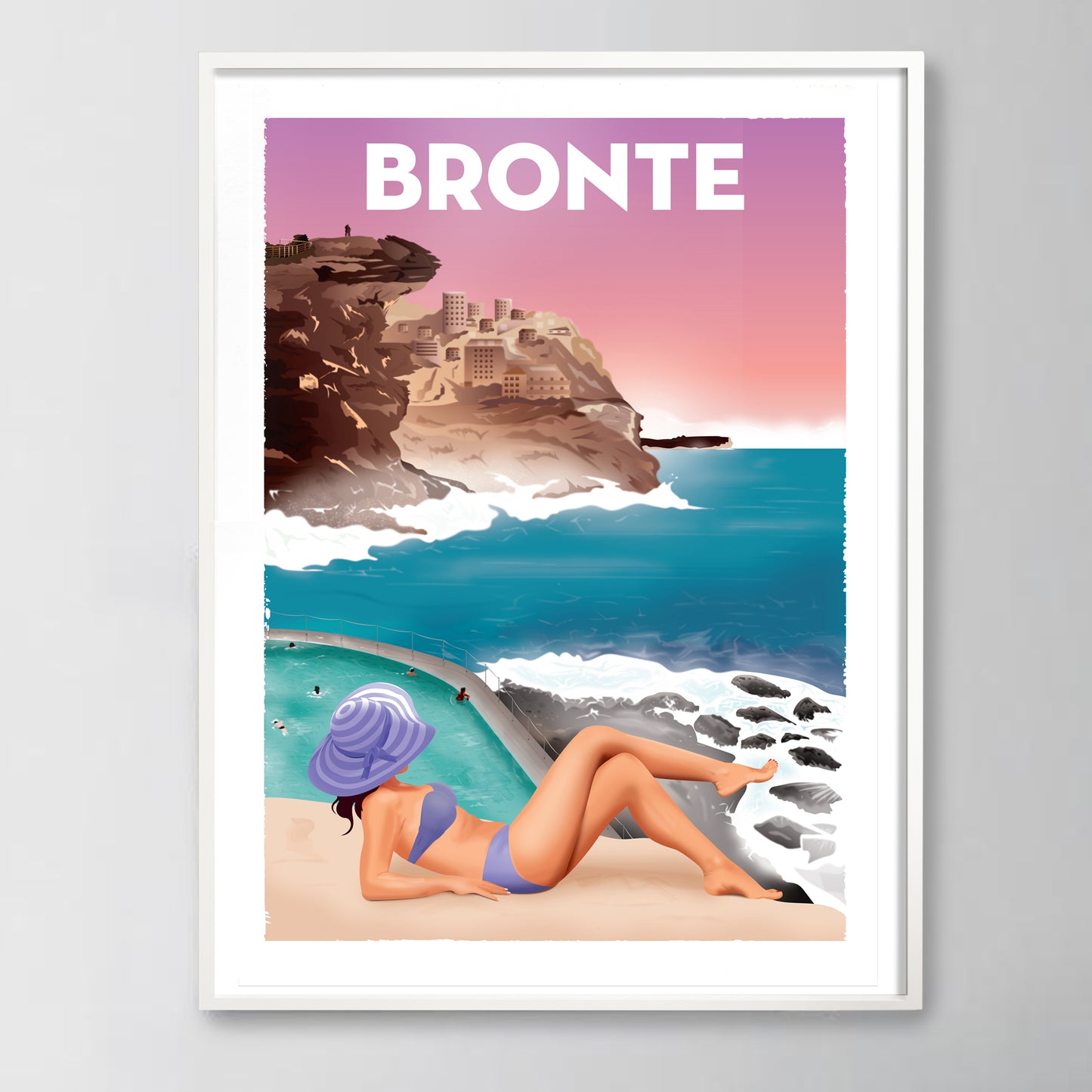 BRONTE IS CALLING, 1960s retro artwork.
