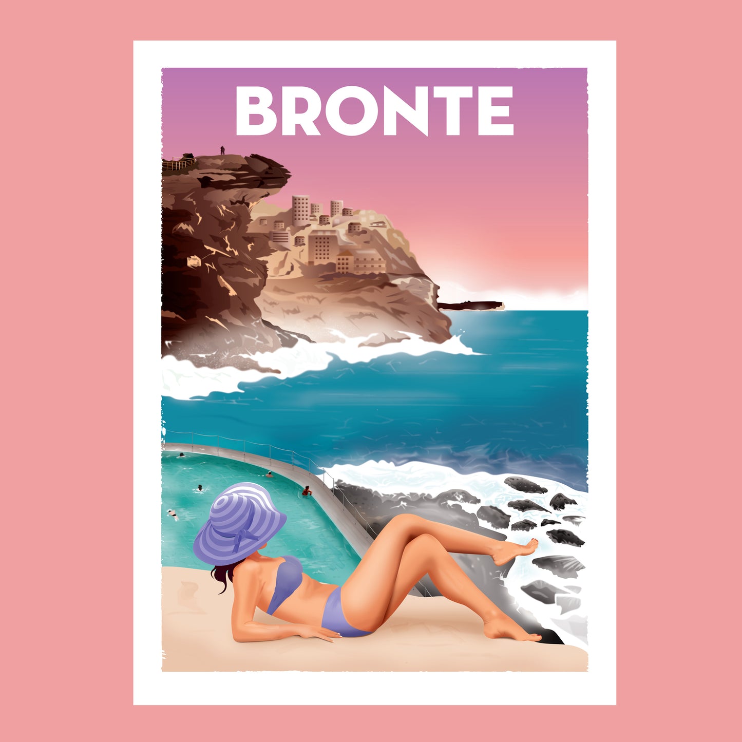 BRONTE IS CALLING, 1960s retro artwork.