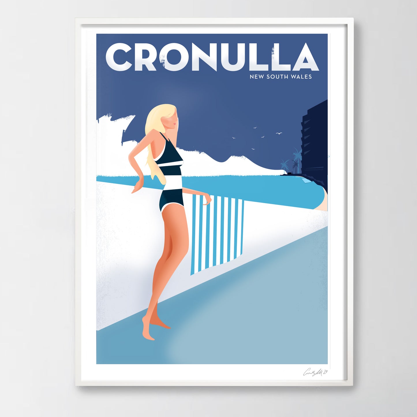 CRONULLA, 1960s retro artwork.