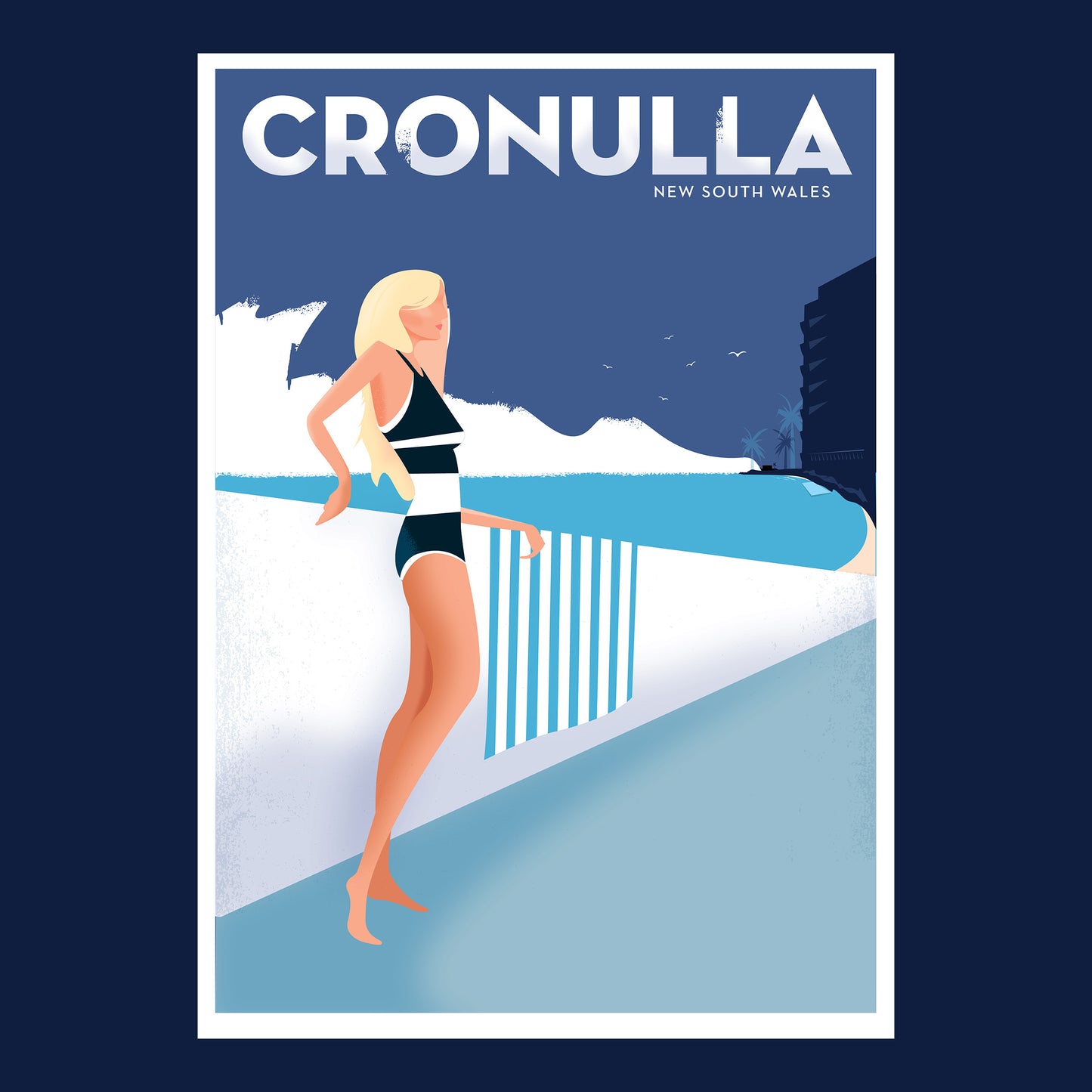 CRONULLA, 1960s retro artwork.