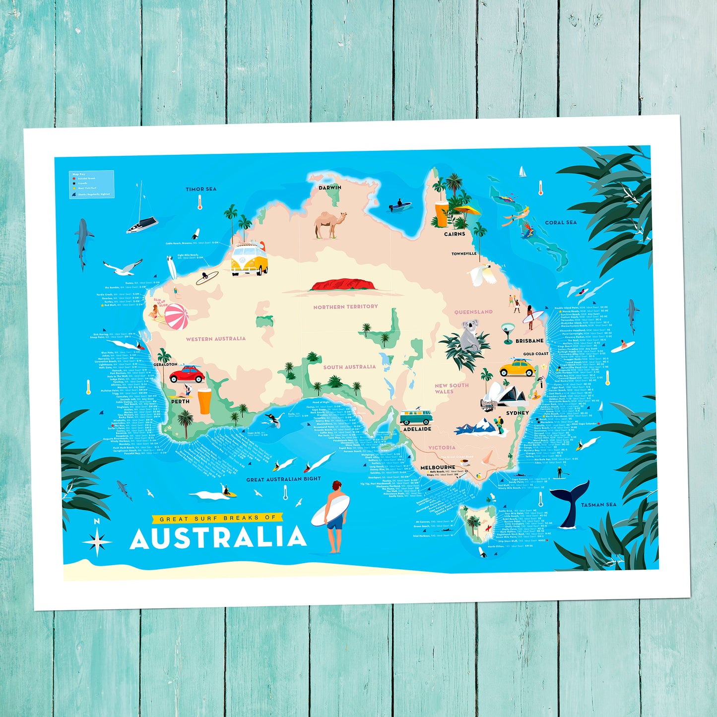 Great Surf Breaks of Australia (Kids & Big Kids map)