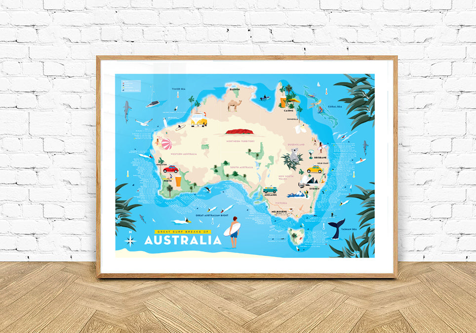 Great Surf Breaks of Australia (Kids & Big Kids map)
