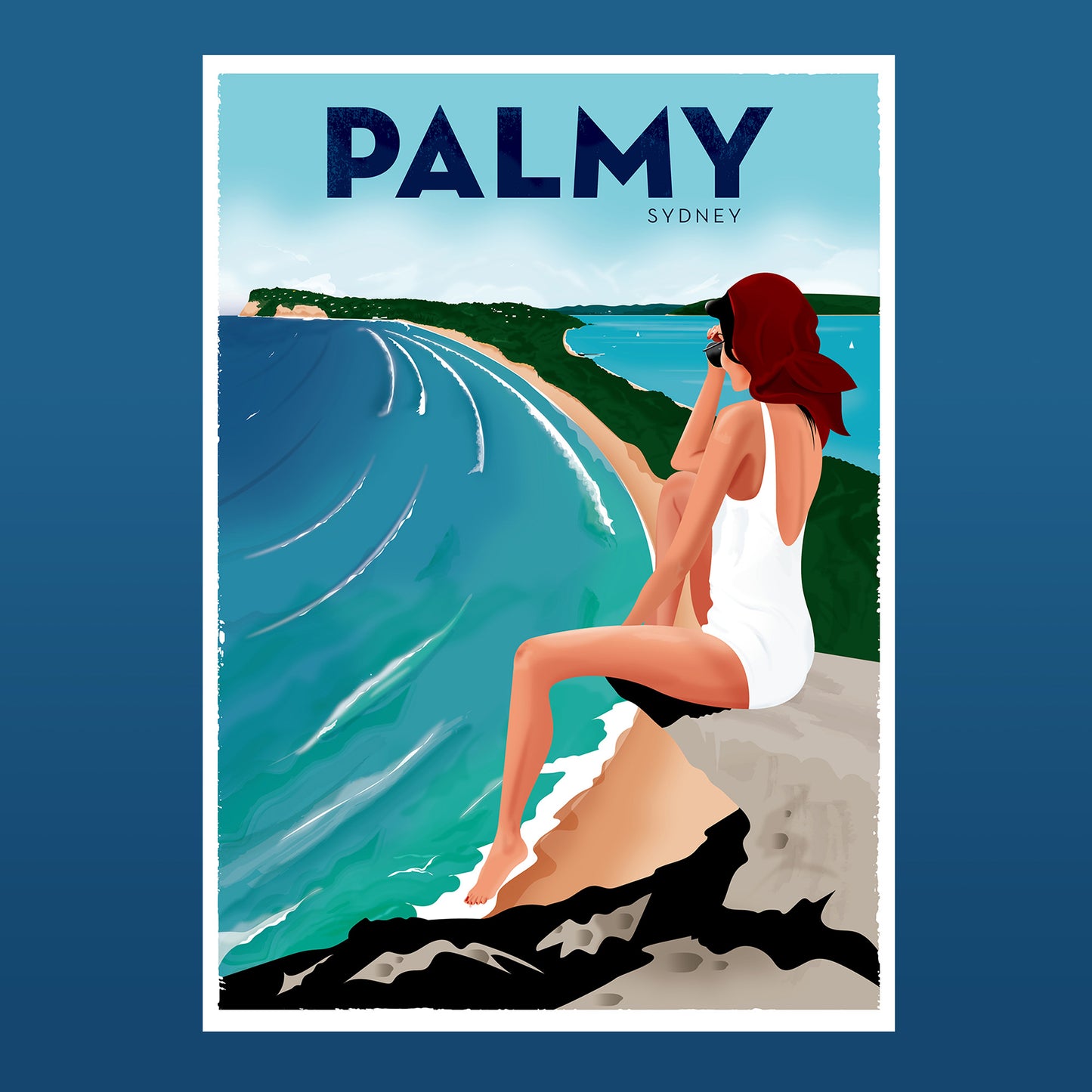 PALMY, 1960s retro artwork.