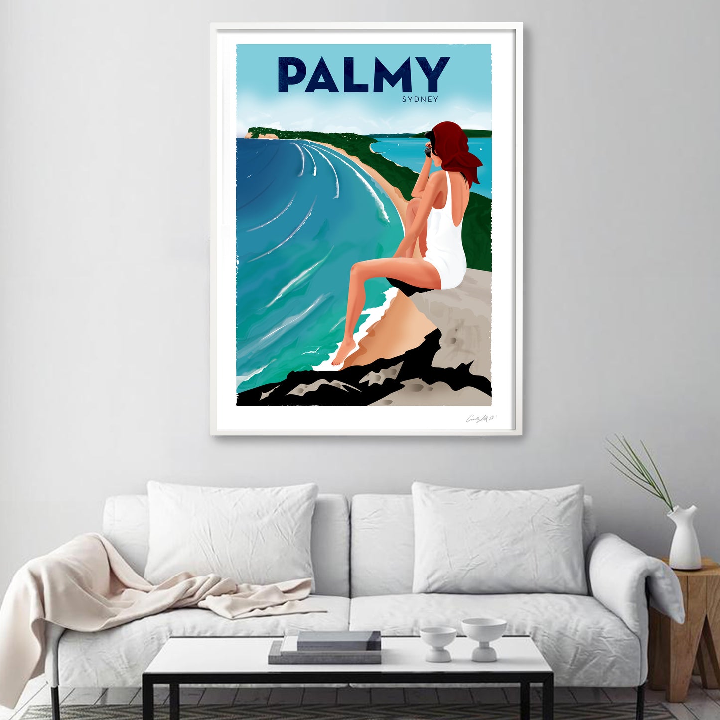 PALMY, 1960s retro artwork.