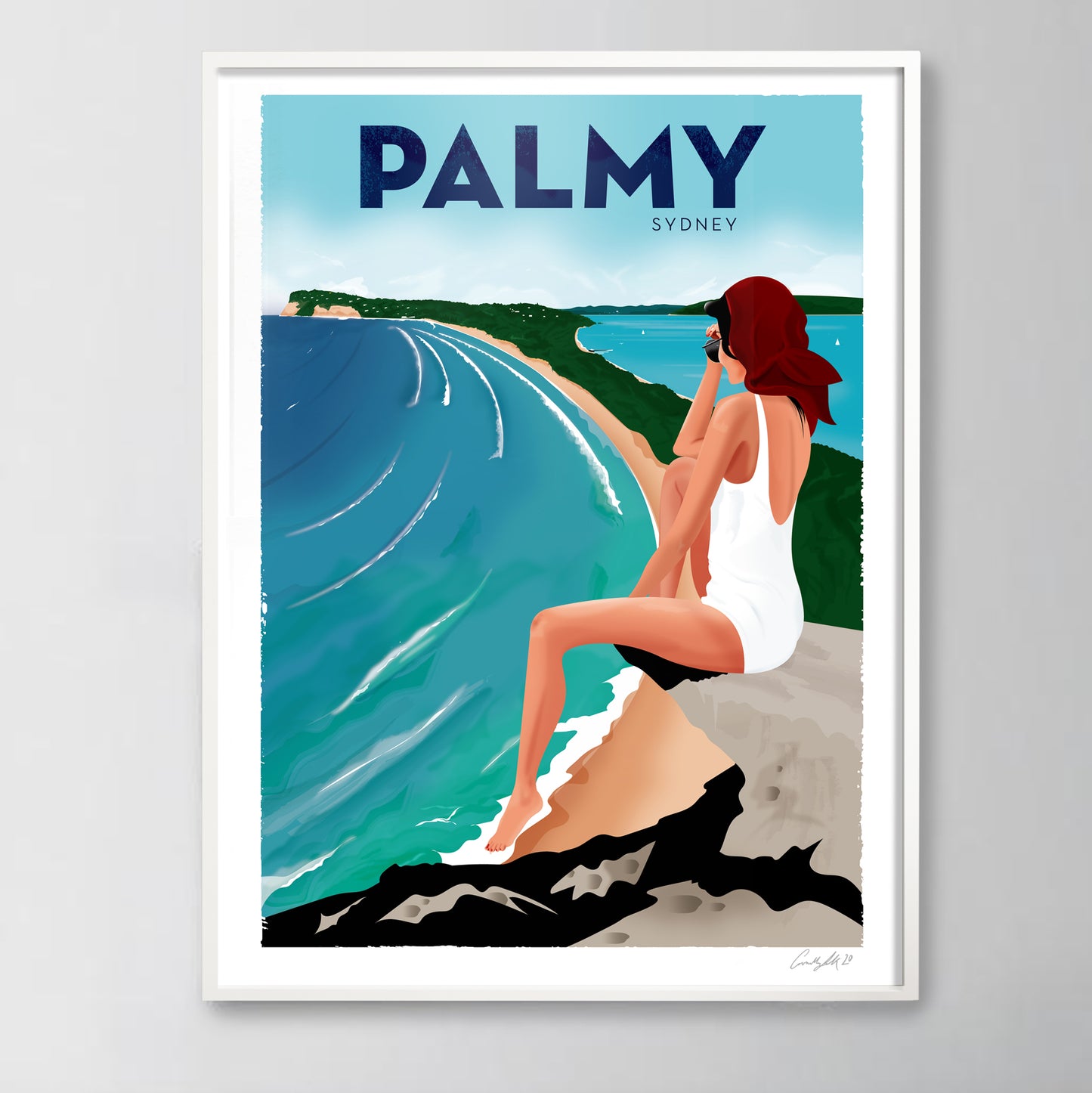 PALMY, 1960s retro artwork.