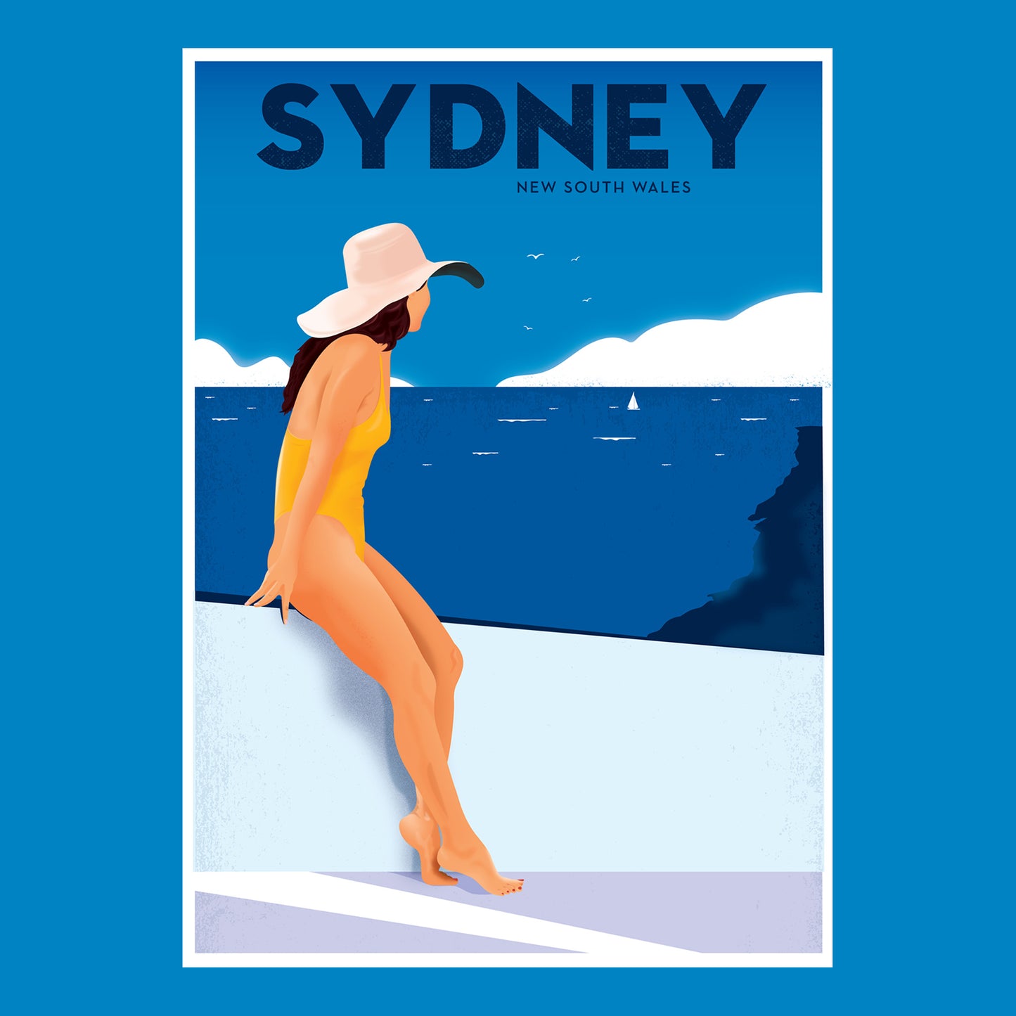 SYDNEY, 1960s retro artwork.