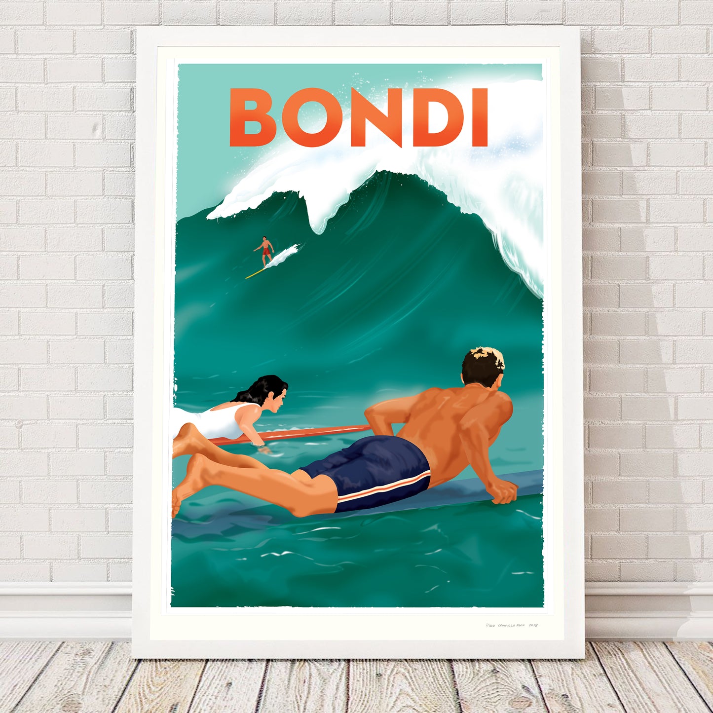 BONDI IS CALLING, 1960s retro artwork.