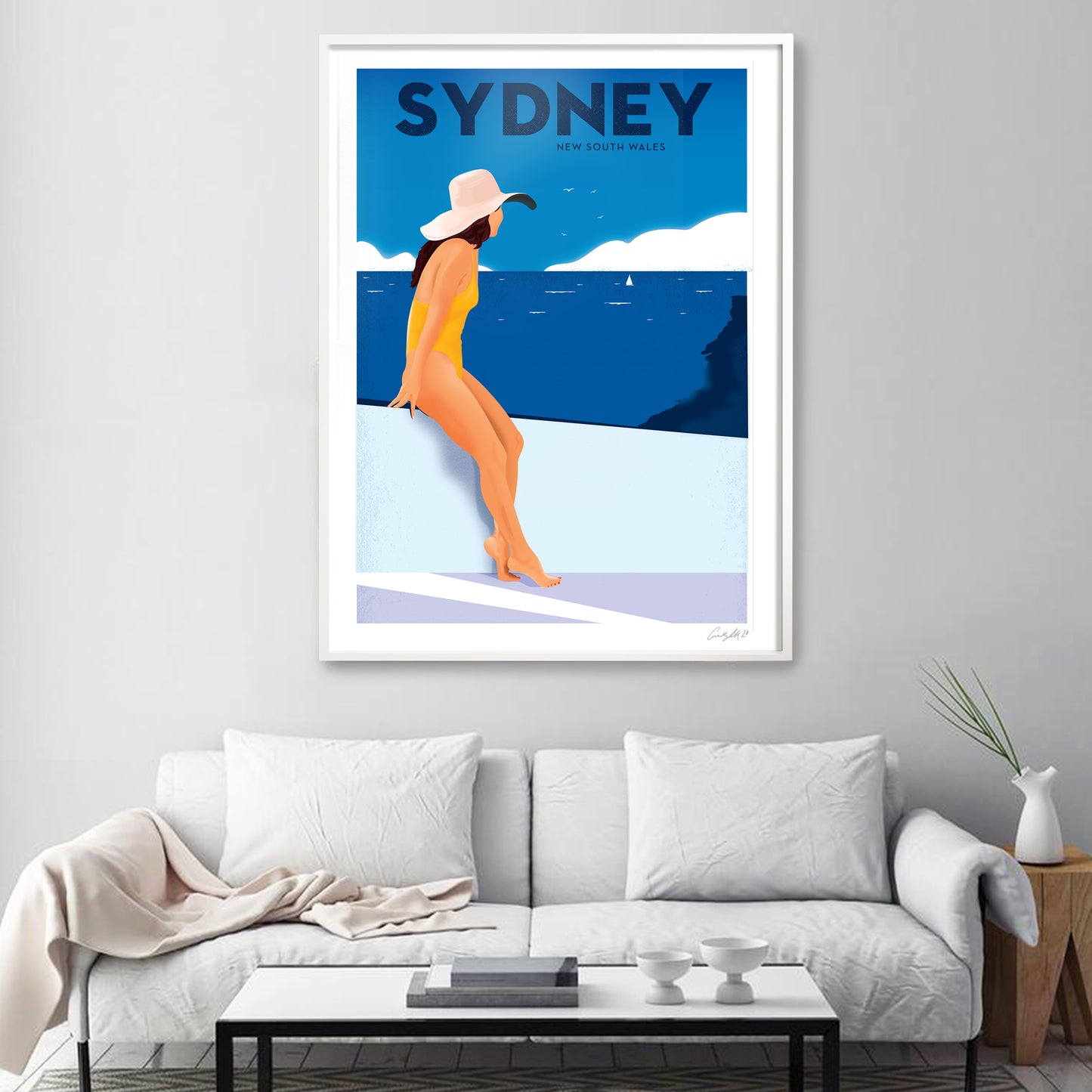 SYDNEY, 1960s retro artwork.