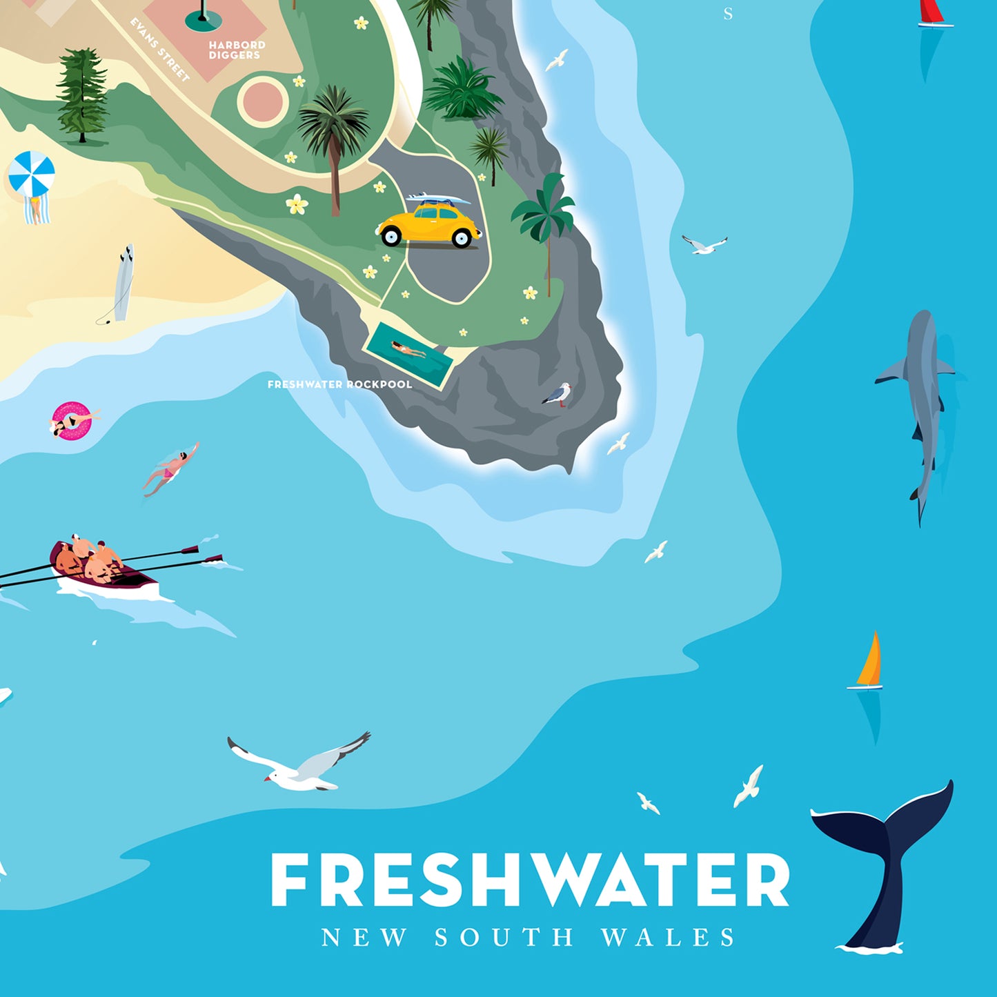 Freshwater Beach Map
