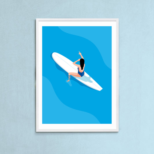 Longboard Surfer Girl