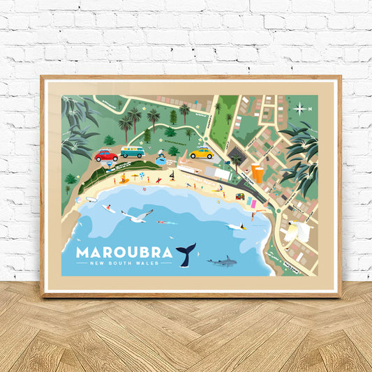 Maroubra Beach Map