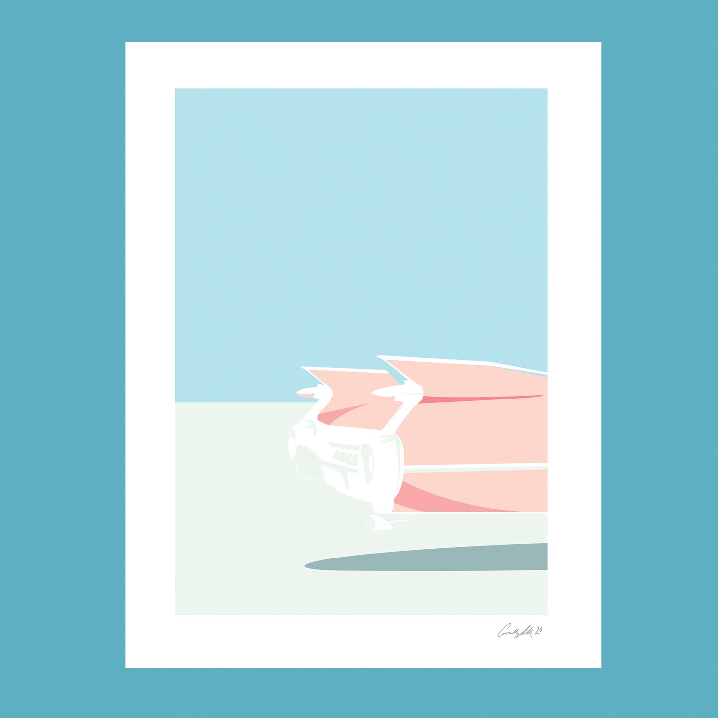 Limited Edition (Giclée print) - Cadillac (Pink)