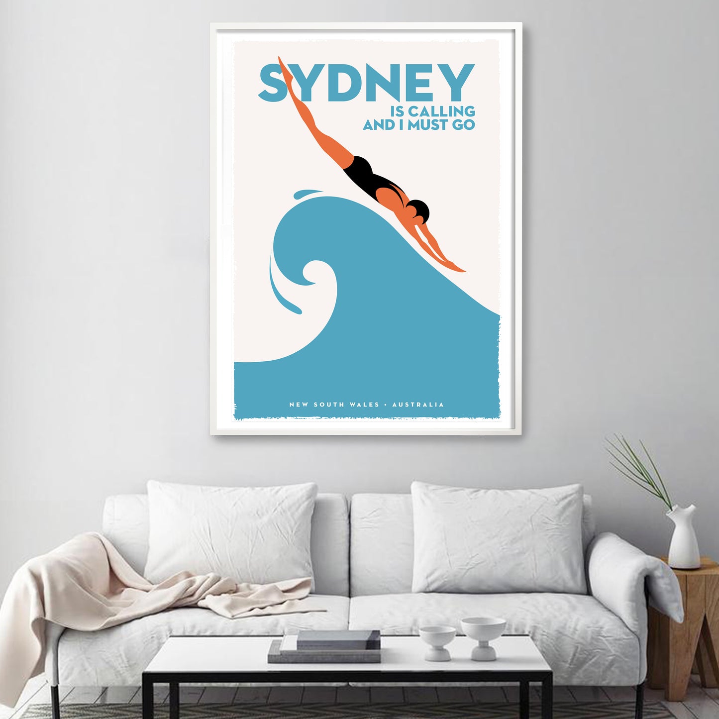 SYDNEY IS CALLING, 1960s retro artwork.