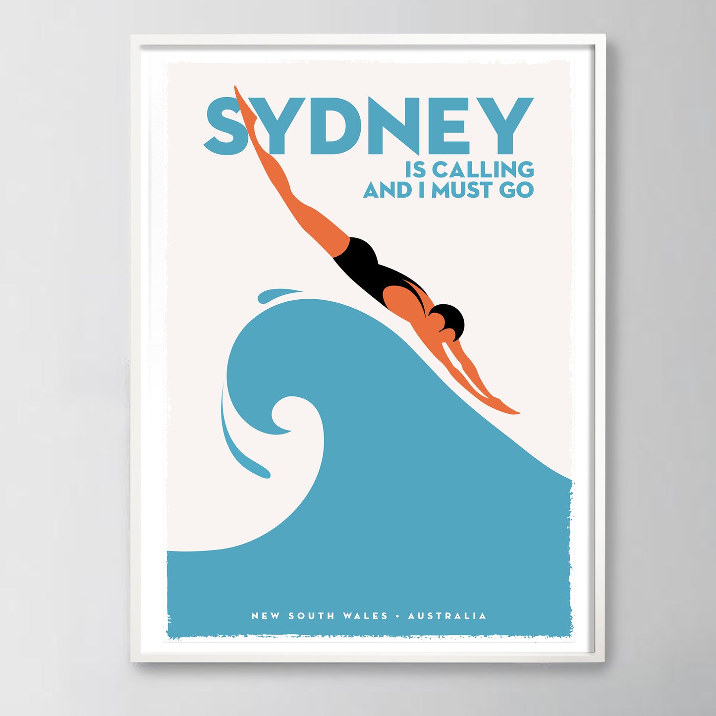 SYDNEY IS CALLING, 1960s retro artwork.