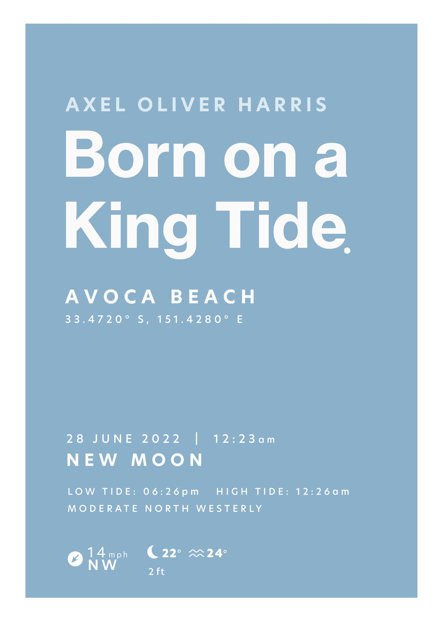 Born on the Tide (Typographic Poster).