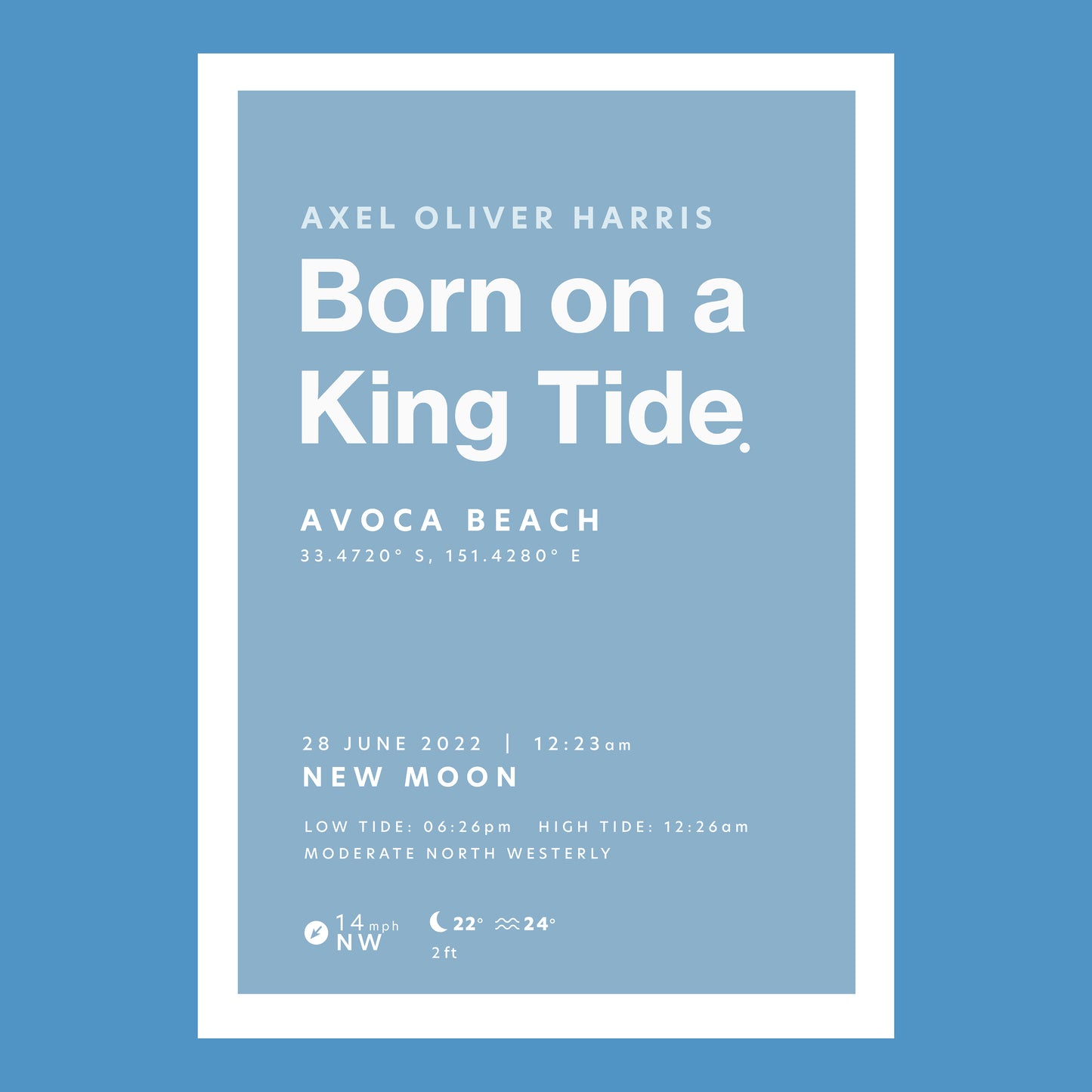 Born on the Tide (Typographic Poster).