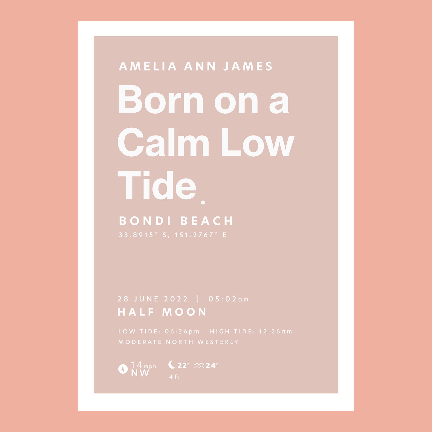 Born on the Tide (Typographic Poster).