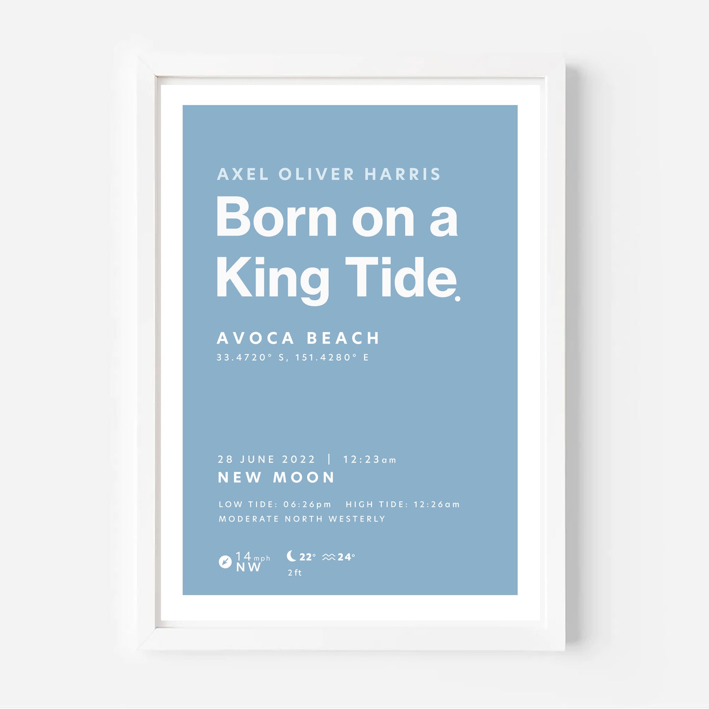 Born on the Tide (Typographic Poster).
