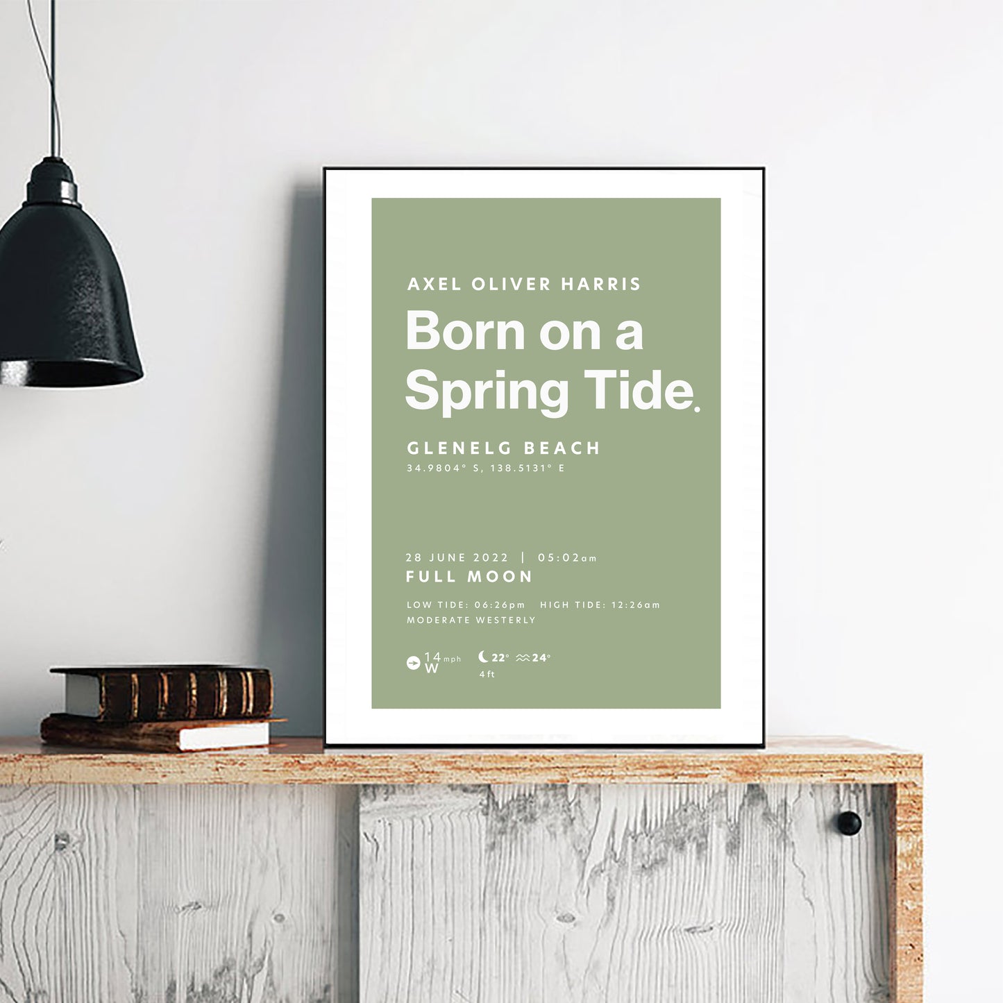 Born on the Tide (Typographic Poster).