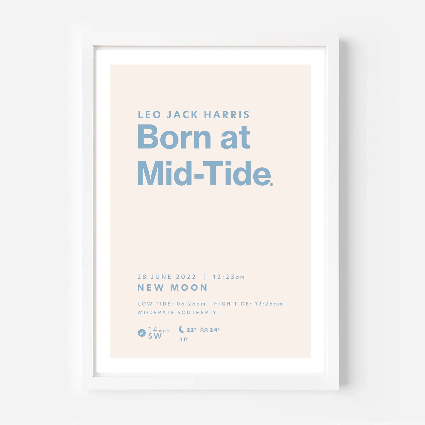 Born on the Tide (Typographic Poster).