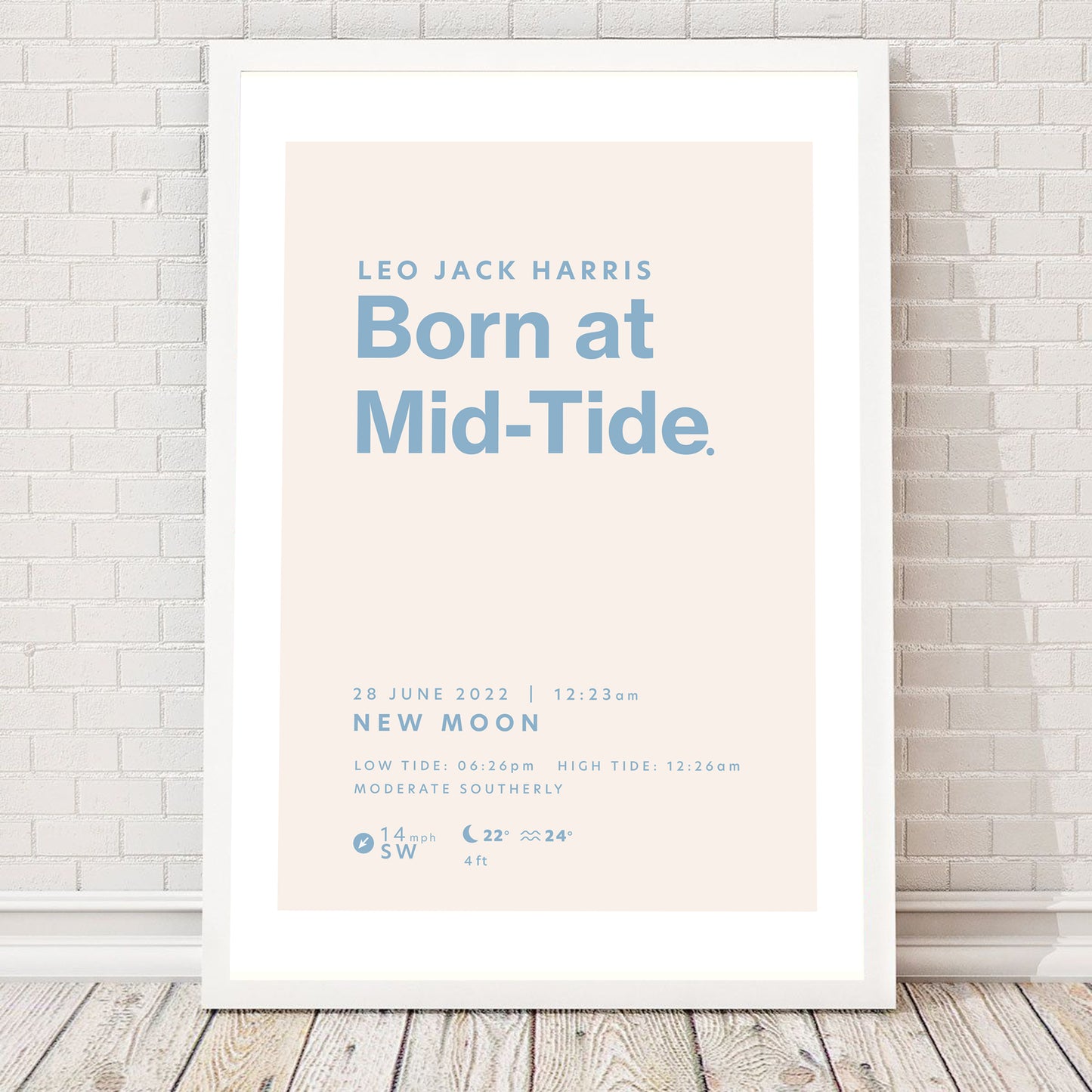 Born on the Tide (Typographic Poster).