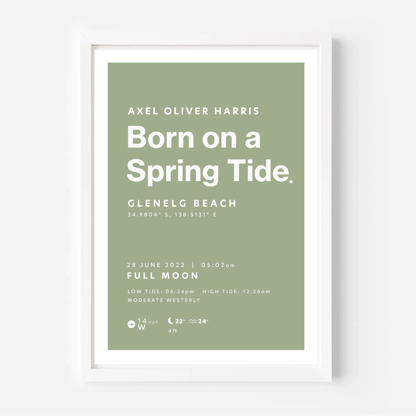 Born on the Tide (Typographic Poster).