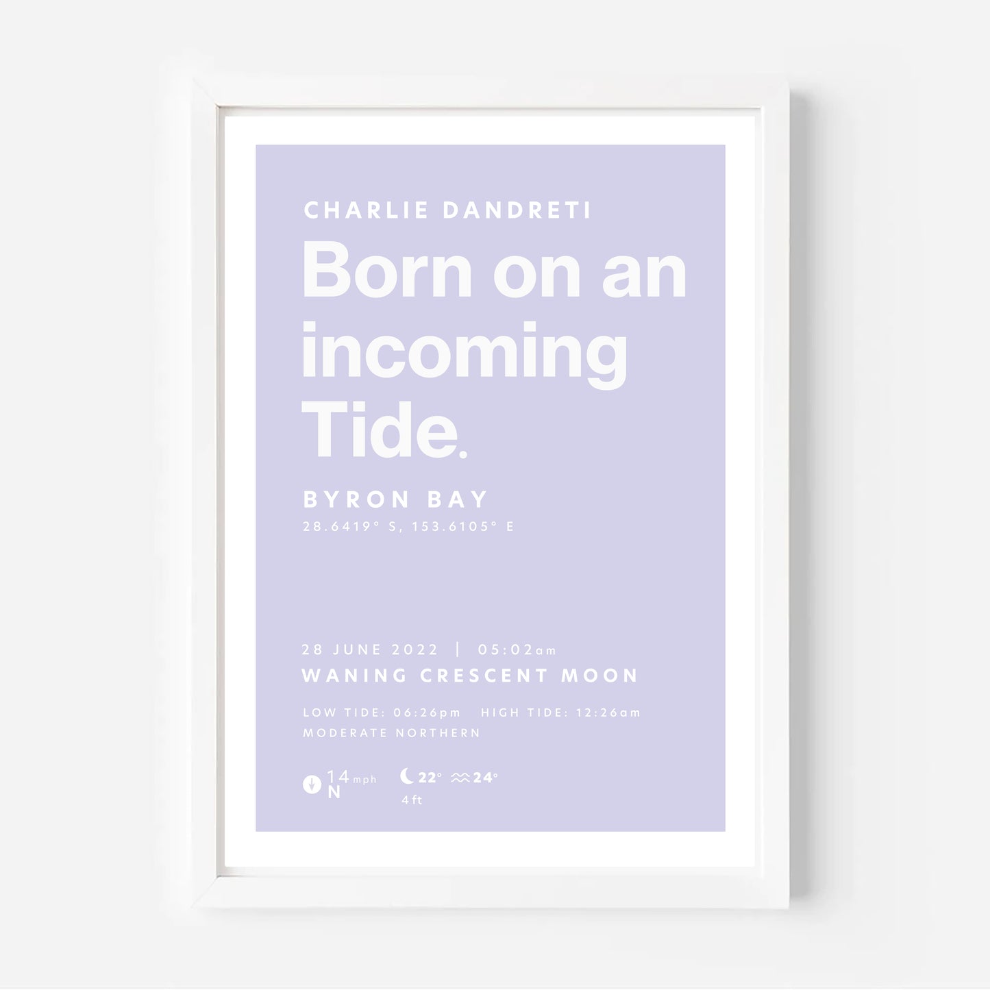 Born on the Tide (Typographic Poster).