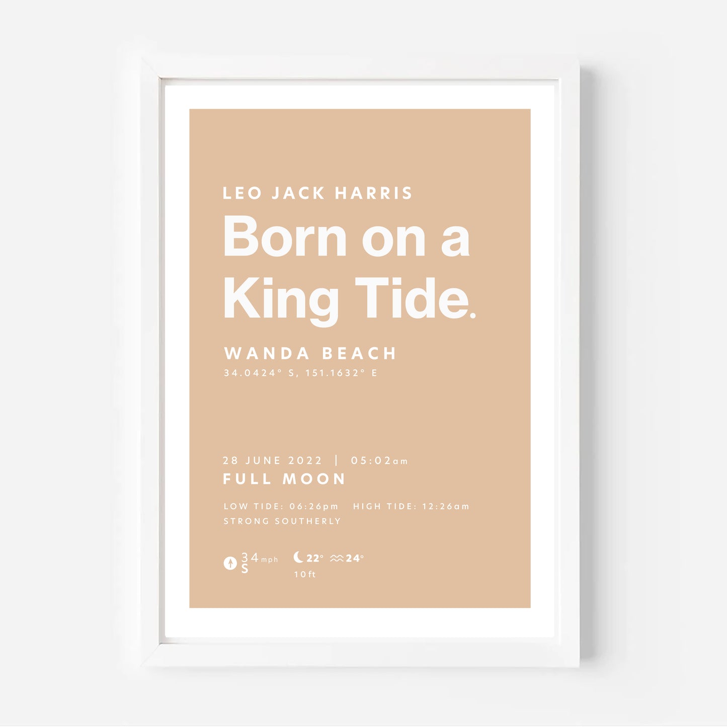 Born on the Tide (Typographic Poster).