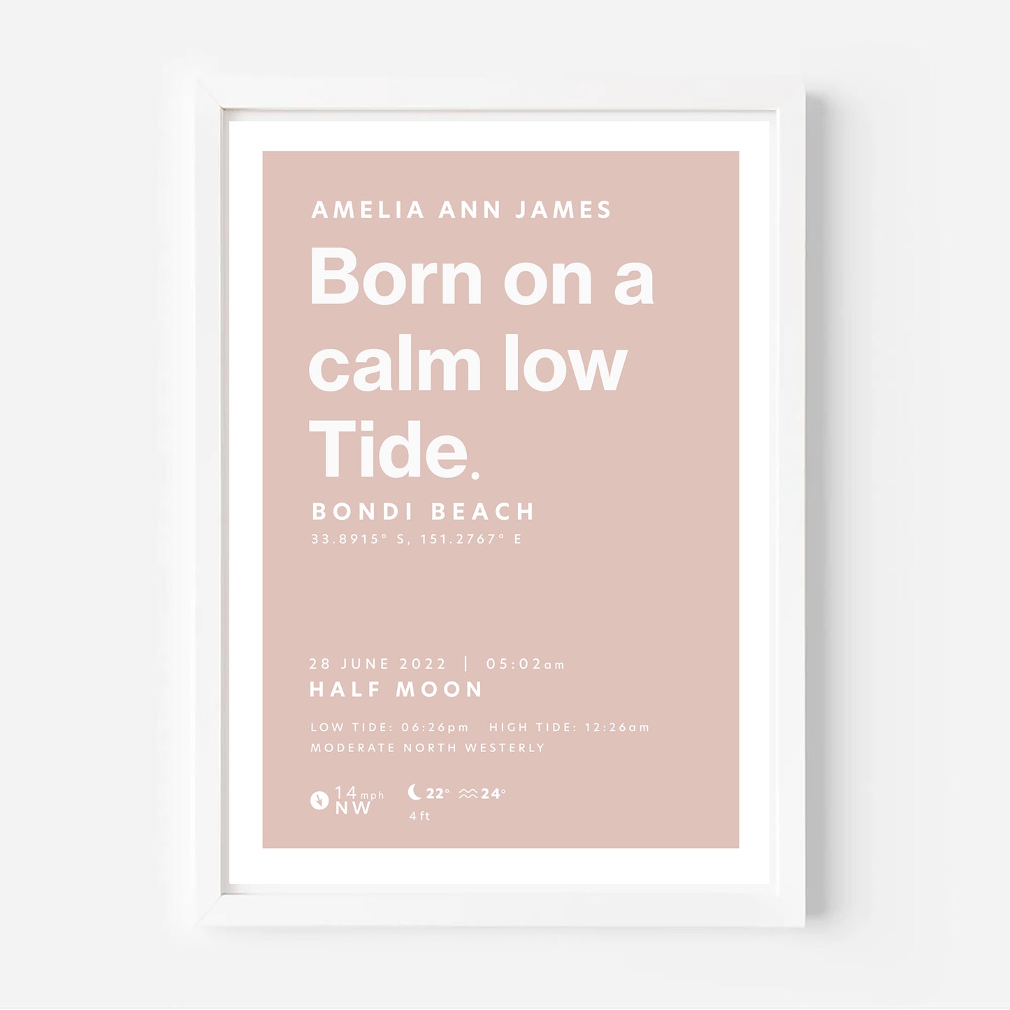 Born on the Tide (Typographic Poster).